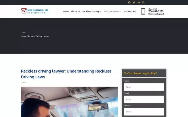 SRIS Reckless Driving Lawyer