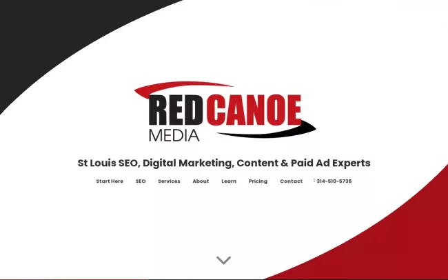 Screenshot of the Red Canoe Media Website