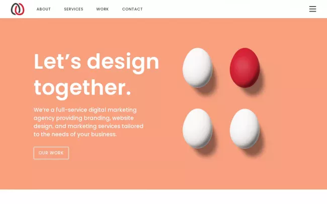 Screenshot of the Red Egg Marketing Website