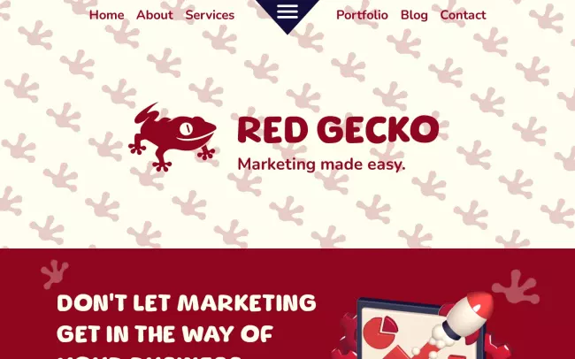Screenshot of the Red Gecko LLC Website