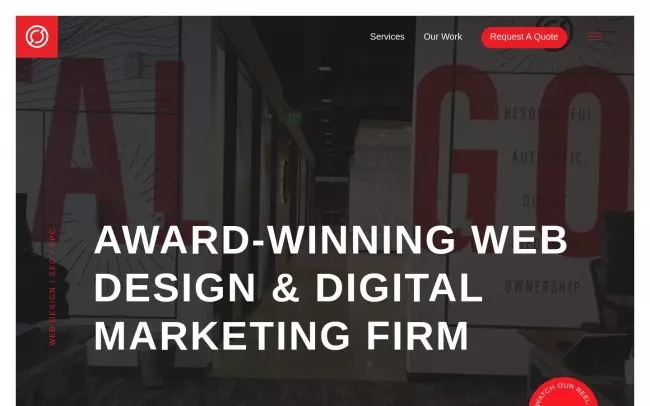 Screenshot of the Red Olive Website