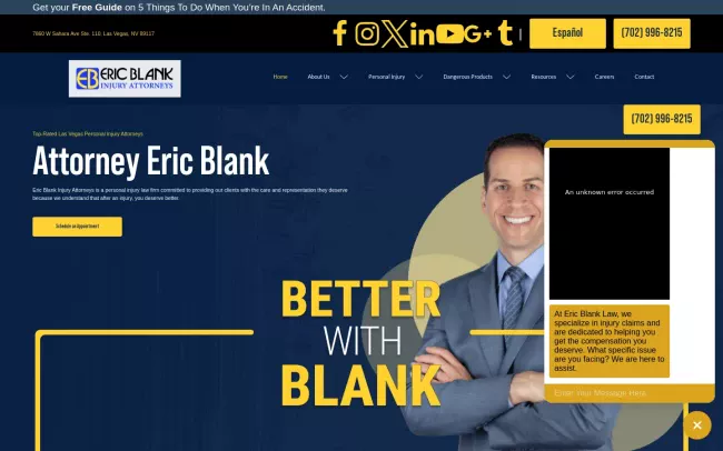 Screenshot of the Reed & Mansfield Website