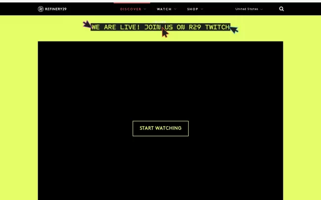 Screenshot of the Refinery29 Blog