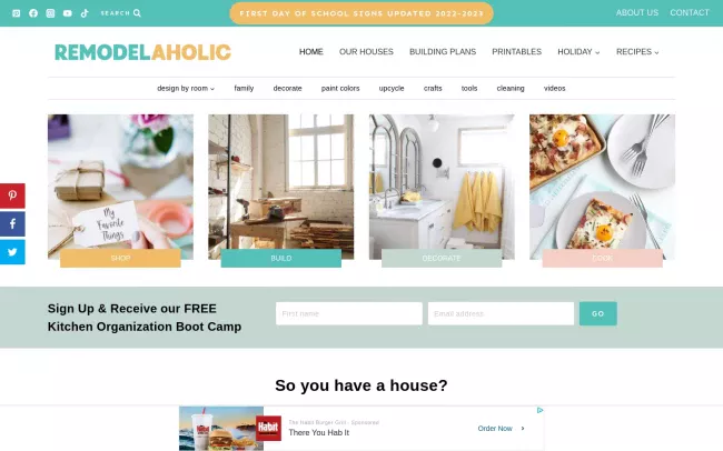 Screenshot of the Remodelaholic Blog