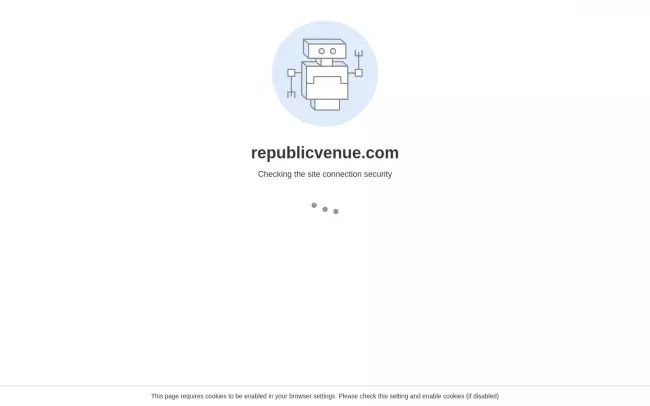 Screenshot of the Republic Venue Website