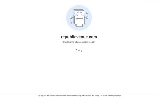 Screenshot of the Republic Venue Website