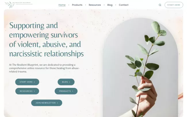 Screenshot of the The Resilient Blueprint Blog