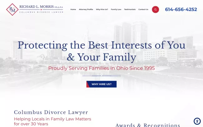 Screenshot of the Richard L. Morris Co., L.P.A. Website