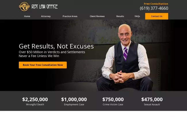 Screenshot of the Rist Law Office Website