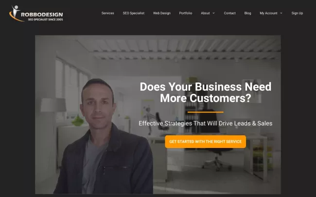 Screenshot of the RobboDesign Website