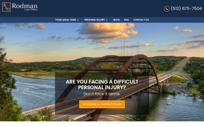 Screenshot of the Rodman Law Office Website