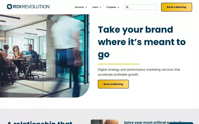 Screenshot of the ROI Revolution, Inc. Website