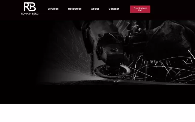 Screenshot of the Romain Berg Website