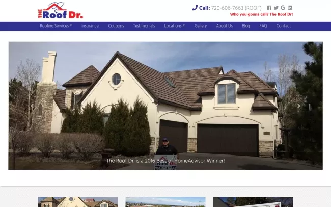 Screenshot of the The Roof DR Website