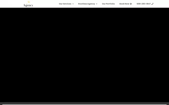 Screenshot of the Rootless Agency Website