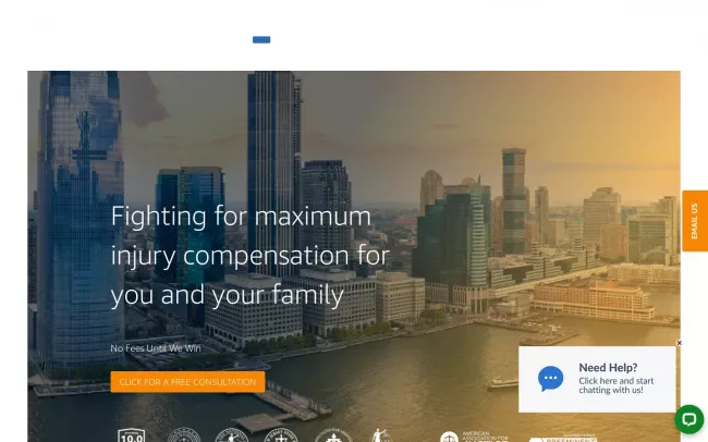 Screenshot of the Rosengard Law Group, Personal Injury Lawyers Website