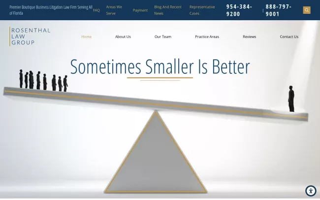 Screenshot of the Alex Rosenthal Website