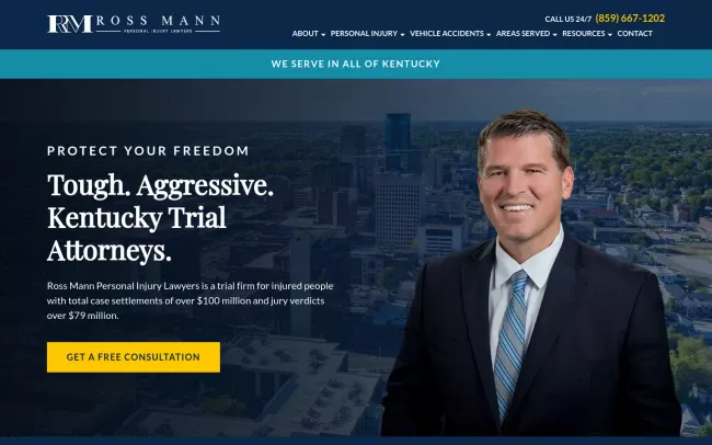 Screenshot of the Ross Mann Personal Injury Lawyers Blog