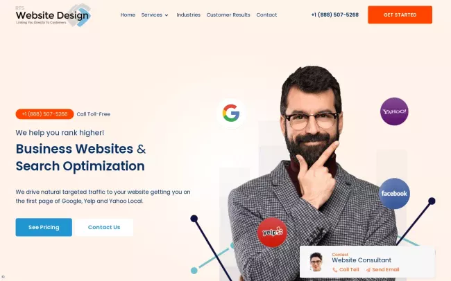 Screenshot of the RTS Website Design Website