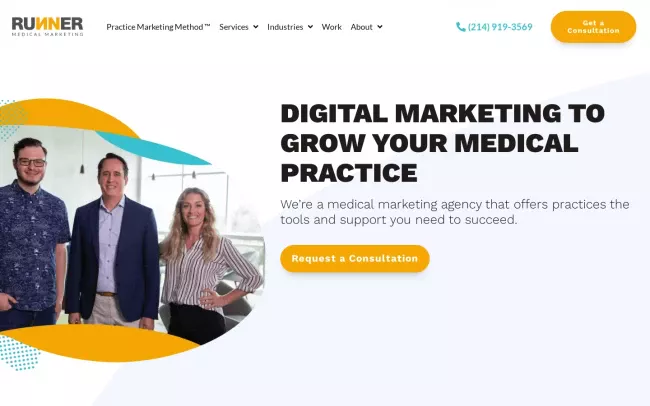 Screenshot of the RUNNER Agency Website