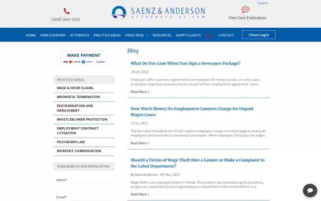 Saenz & Anderson Blog