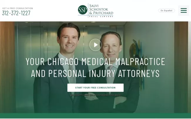 Screenshot of the Salvi, Schostok & Pritchard P.C. Website