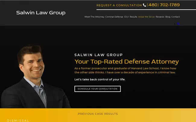 Screenshot of the Salwin Law Group Website