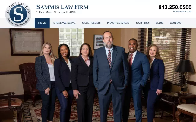 Screenshot of the Sammis Law Firm Website