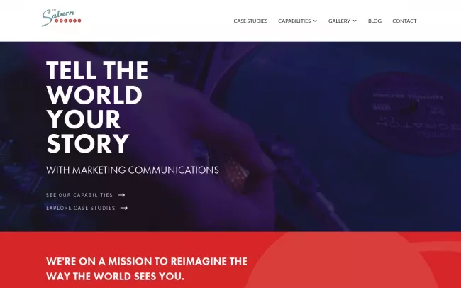 Screenshot of the Saturn Lounge Website