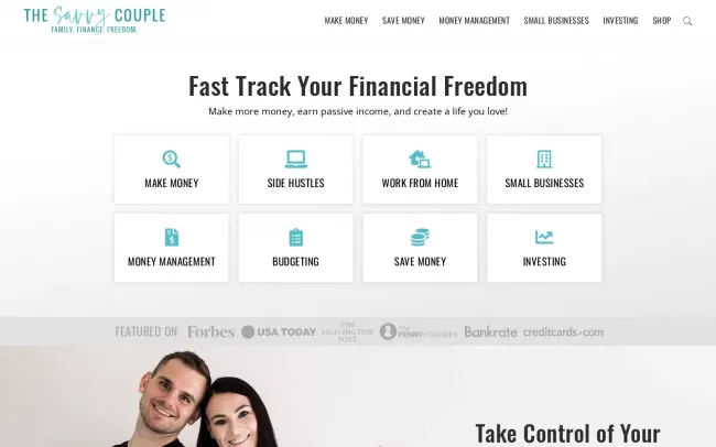 Screenshot of the The Savvy Couple Blog