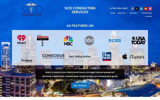 Screenshot of the SCD Consulting Services Website