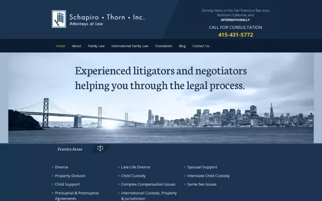 Screenshot of the Schapiro Thorn Inc. Website