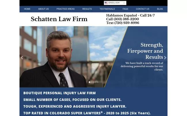 Screenshot of the Schatten Law Firm I Denver Law Firm Website