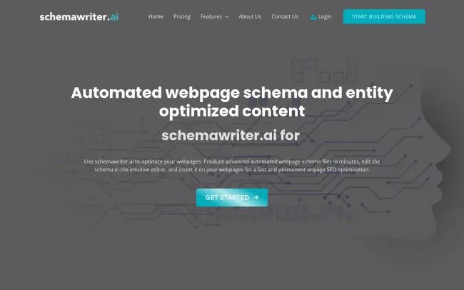 Screenshot of the schemawriter.ai - ai schema markup generator Website