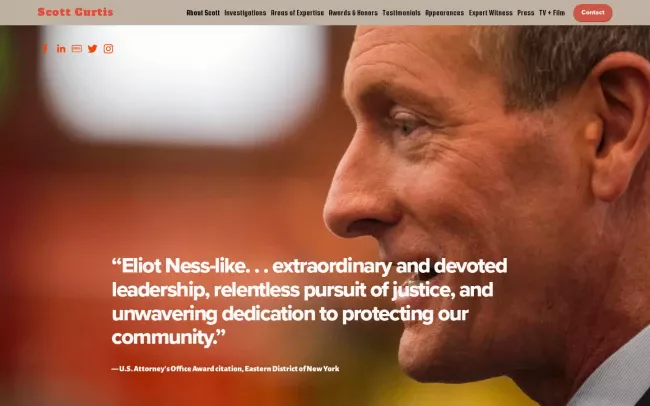 Screenshot of the Scott Curtis Blog