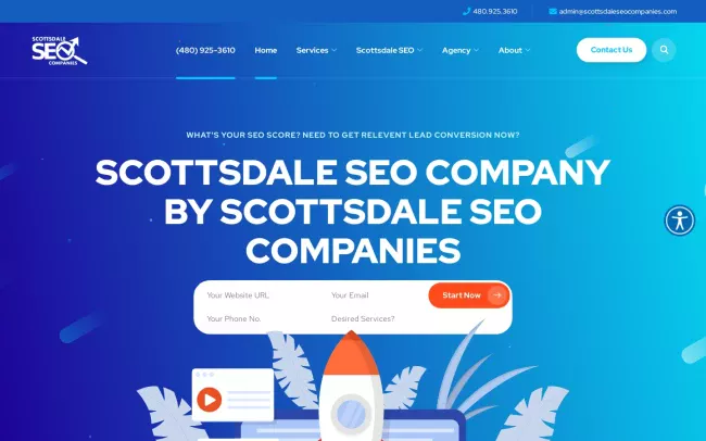 Screenshot of the Scottsdale SEO Companies Website