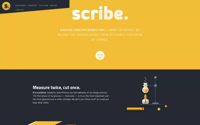 Screenshot of the Scribe Digital Creative Agency Website