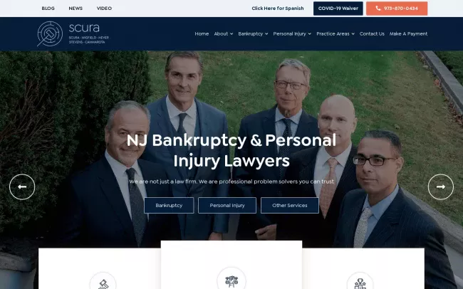 Screenshot of the Scura, Wigfield, Heyer, Stevens & Cammarota, LLP Website