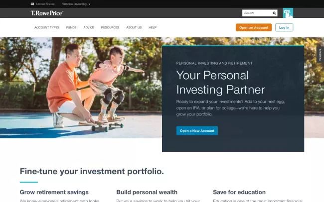 Search for Mutual Funds from T. Rowe Price