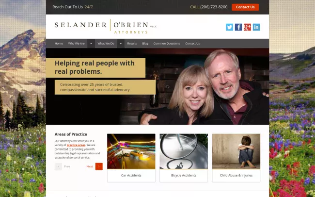 Screenshot of the Selander O'Brien PLLC Website