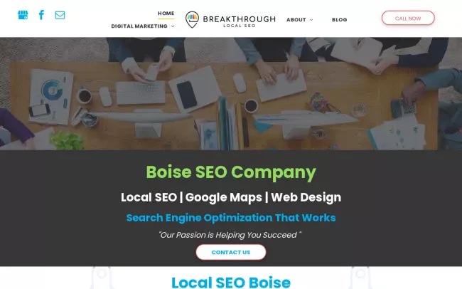 Screenshot of the Breakthrough Local Website