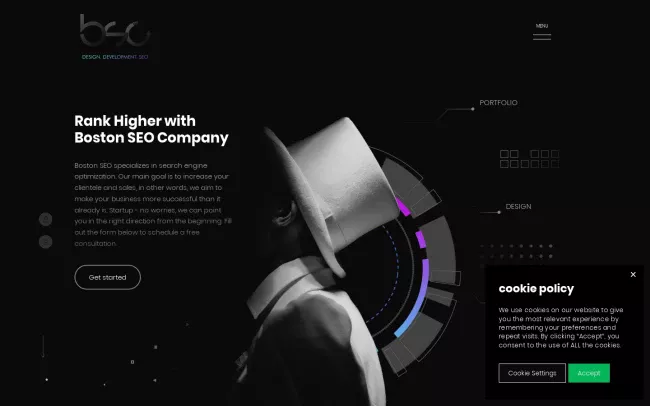 Screenshot of the SEO In Boston Website