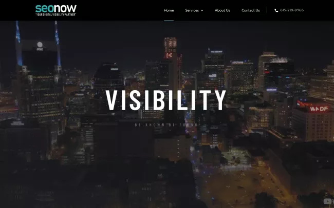 Screenshot of the SEO NOW Website