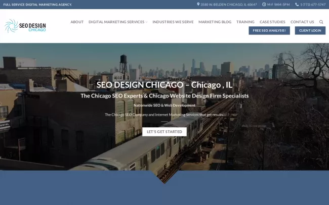 Screenshot of the SEO Design Chicago Website