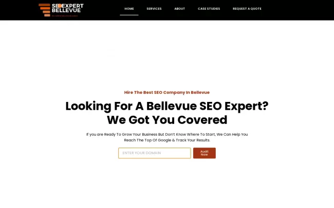Screenshot of the SEO Expert Bellevue Website