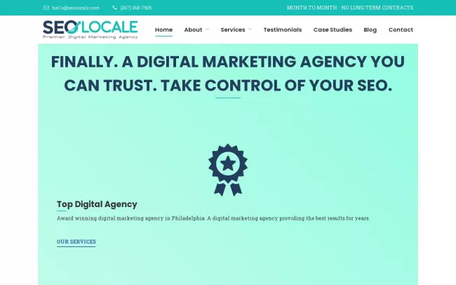 Screenshot of the SEO Locale Website