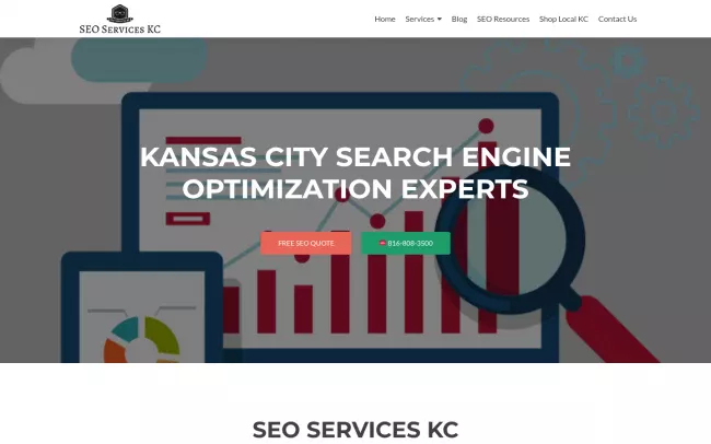 Screenshot of the SEO Services KC Website