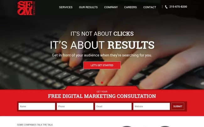 Screenshot of the SEOM Interactive Website