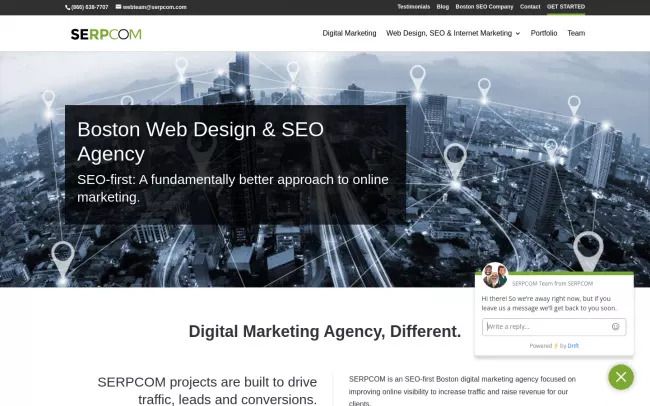 Screenshot of the SERPCOM Website