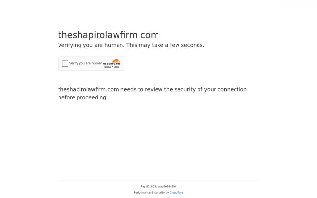 Screenshot of the The Shapiro Law Firm Website